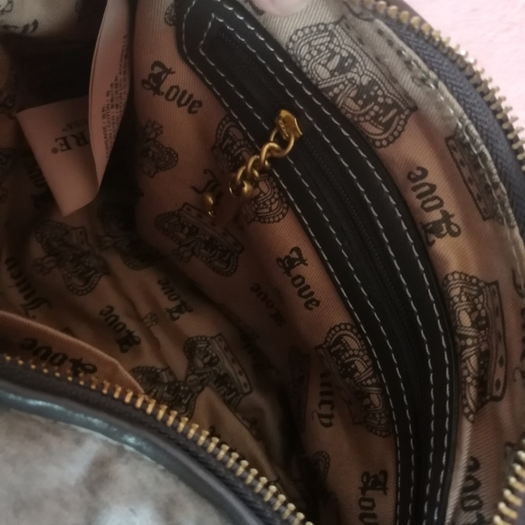 ** SOLD ** JUICY COUTURE Grey Shoulder Bag Vintage Y2K - Picture 6 of 8